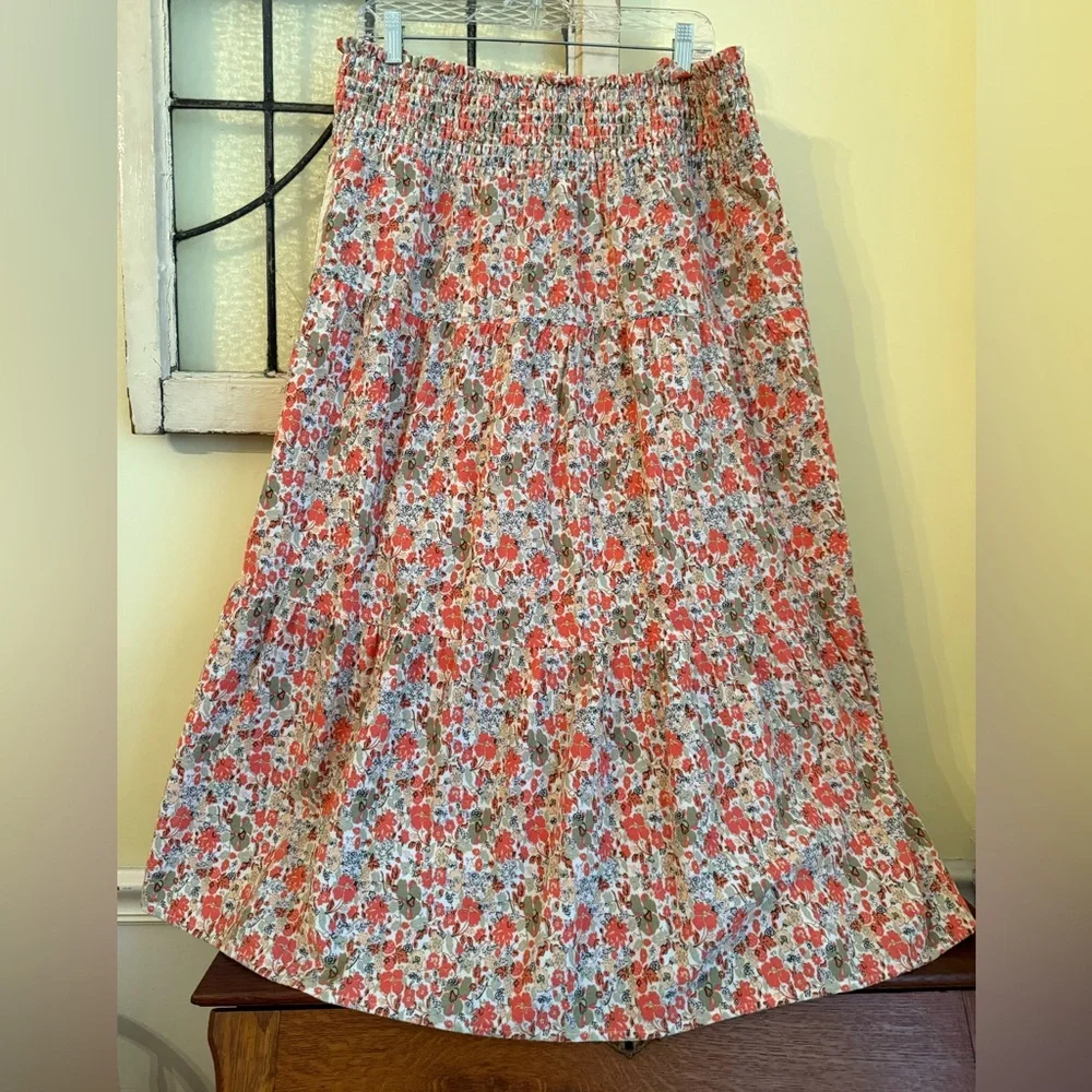 Universal Thread Green and Coral Maxi Skirt - Picture 2 of 4